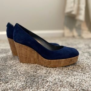 Stuart Weitzman blue heel shoes